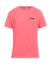Moschino Man T-shirt Coral Size L Cotton, Elastane In Red