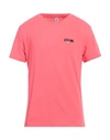 Moschino Swim Man T-shirt Coral Size L Cotton, Elastane In Red