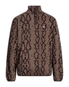 Dickies Man Sweatshirt Dark Brown Size Xl Polyester, Cotton In Brown