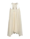 Isabel Marant Crochet And Silk Mini Dress In Beige