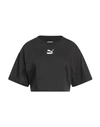 Puma Woman T-shirt Black Size Xl Cotton, Polyester