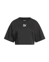 Puma Woman T-shirt Black Size Xl Cotton, Polyester In Black