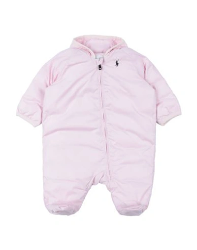 Polo Ralph Lauren Babies'  Hooded Bunting Newborn Girl Snow Wear Pink Size 3 Recycled Polyester