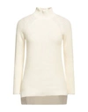 Gentryportofino Woman Turtleneck Cream Size 4 Virgin Wool, Cashmere In White