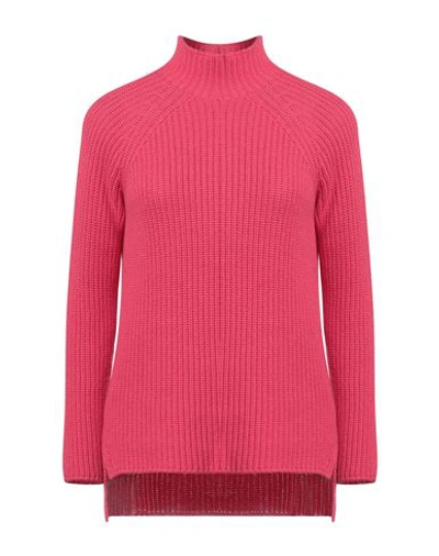 Gentryportofino Woman Turtleneck Fuchsia Size 6 Virgin Wool, Cashmere In Pink