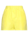 Msgm Woman Shorts & Bermuda Shorts Yellow Size 6 Polyester