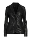 Street Leathers Woman Suit Jacket Black Size Xl Soft Leather