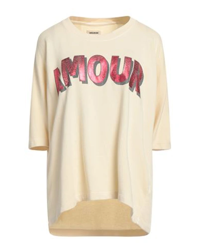 Zadig & Voltaire Woman Sweatshirt Light Yellow Size S Cotton, Modal