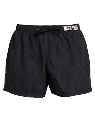 Moschino Man Swim Trunks Black Size Xs Polyester