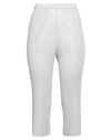 Issey Miyake Woman Cropped Pants Light Grey Size 4 Polyester