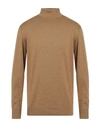 Egon Von Furstenberg Man Turtleneck Sand Size Xl Cotton, Viscose, Pes - Polyethersulfone In Beige