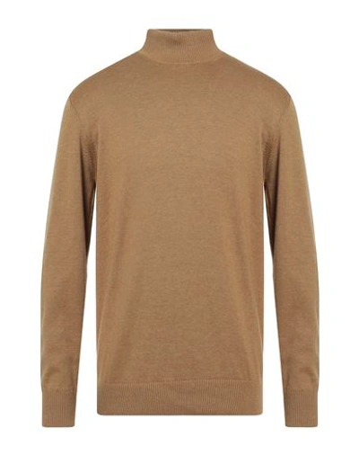 Egon Von Furstenberg Man Turtleneck Sand Size Xl Cotton, Viscose, Pes - Polyethersulfone In Beige