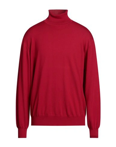 Dalmine Man Turtleneck Red Size 48 Merino Wool