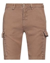 Modfitters Man Shorts & Bermuda Shorts Light Brown Size 32 Linen, Cotton, Elastane In Beige