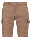 Modfitters Man Shorts & Bermuda Shorts Light Brown Size 31 Linen, Cotton, Elastane In Beige