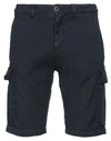 Modfitters Man Shorts & Bermuda Shorts Midnight Blue Size 32 Linen, Cotton, Elastane