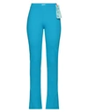 Off-white Woman Pants Azure Size 8 Polyamide, Elastane In Blue