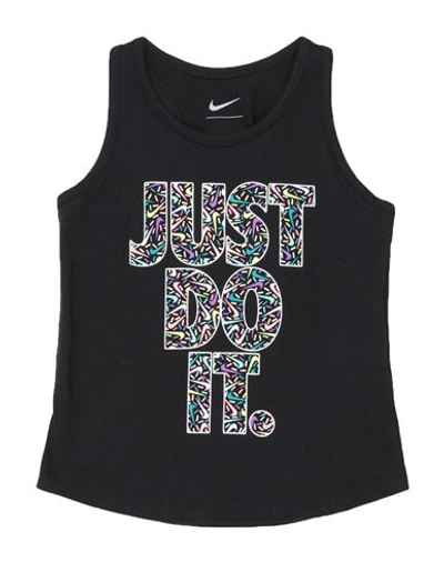 Nike Babies'  Swoosh Sprinkle Jdi Toddler Girl T-shirt Black Size 6 Cotton