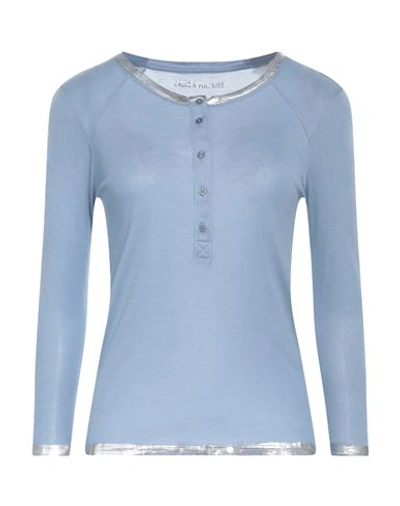 Zadig & Voltaire Woman T-shirt Light Blue Size L Modal