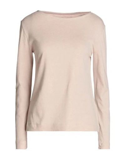 Majestic Filatures Woman T-shirt Beige Size 1 Cotton, Cashmere