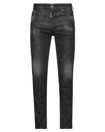 Dsquared2 Man Jeans Steel Grey Size 40 Cotton, Elastane In Black