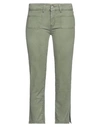 Zadig & Voltaire Woman Jeans Military Green Size 27 Cotton, Elastane In Green