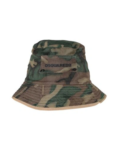 Dsquared2 Man Hat Military Green Size L Cotton