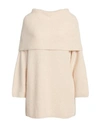 GENTRYPORTOFINO GENTRYPORTOFINO WOMAN TURTLENECK CREAM SIZE 12 ALPACA WOOL, MOHAIR WOOL, VISCOSE, POLYAMIDE, POLYEST