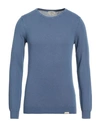 Brooksfield Man Sweater Pastel Blue Size 48 Cotton In Blue