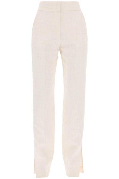 Jacquemus Women's 'le Pantalon Tibau' Slit Pants In White