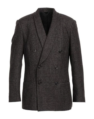 Giorgio Armani Man Blazer Brown Size 42 Virgin Wool, Alpaca Wool, Polyamide