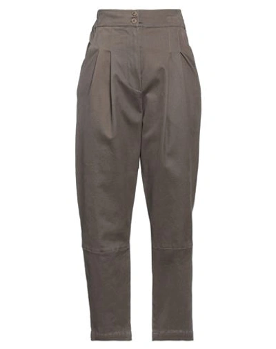 Gentryportofino Woman Pants Khaki Size 10 Cotton, Elastane In Beige