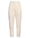 Gentryportofino Woman Pants Beige Size 14 Cotton, Elastane