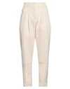 Gentryportofino Woman Pants Beige Size 6 Cotton, Elastane In Beige