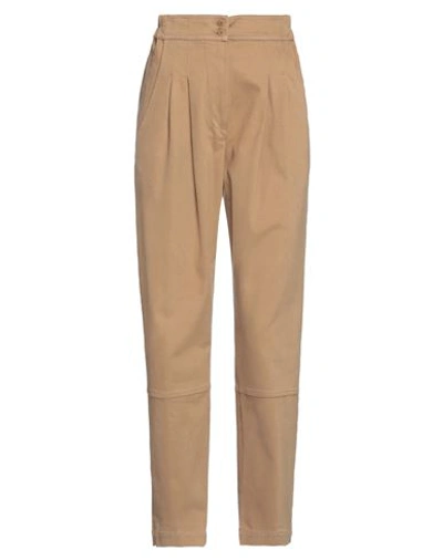 Gentryportofino Woman Pants Sand Size 4 Cotton, Elastane In Beige