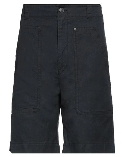 Isabel Marant Man Shorts & Bermuda Shorts Midnight Blue Size 44 Cotton, Linen