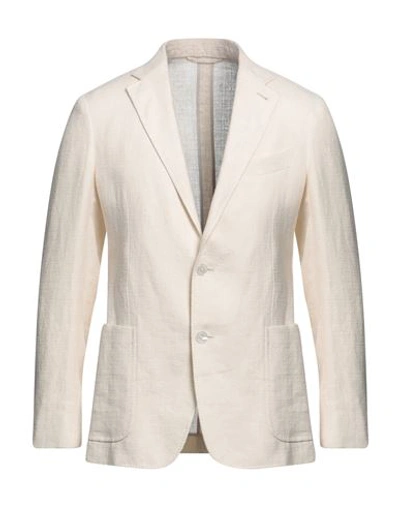 Zegna Man Blazer Ivory Size 38 Linen, Cotton, Polyamide In White