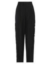 EMPORIO ARMANI EMPORIO ARMANI WOMAN PANTS BLACK SIZE 12 VISCOSE, VIRGIN WOOL, POLYESTER