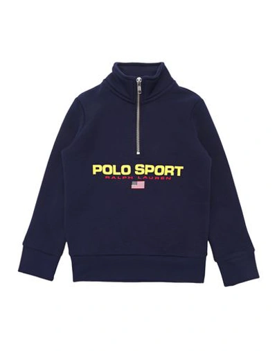 Polo Ralph Lauren Babies'  Polo Sport Long Sleeve Half Zip Fleece Toddler Boy Sweatshirt Midnight Blue Size 5