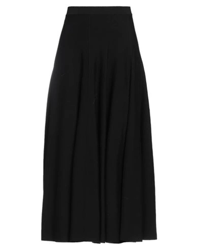Gentryportofino Woman Midi Skirt Black Size 6 Virgin Wool, Polyester