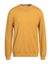 Bellwood Man Sweater Ocher Size 44 Merino Wool In Yellow