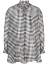 OUR LEGACY BLACK AND WHITE DARLING CHECKED COTTON SHIRT