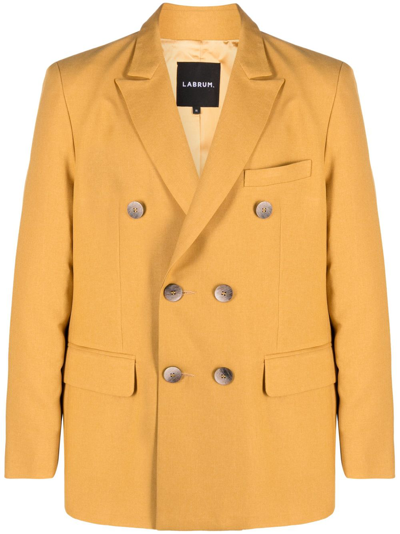 Labrum London Yellow Double-breasted Blazer