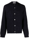 OUR LEGACY OPA BUTTON-UP CARDIGAN - MEN'S - ALPACA WOOL/POLYAMIDE/KID MOHAIR/MOTHER OF PEARL