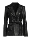 Street Leathers Woman Suit Jacket Black Size Xl Soft Leather