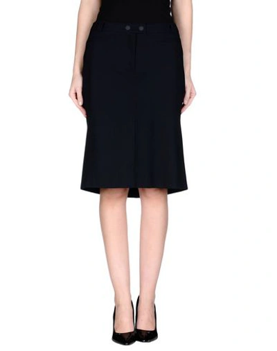 Angelo Marani Woman Mini Skirt Midnight Blue Size 4 Polyamide, Elastane
