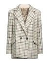 Gentryportofino Woman Suit Jacket Grey Size 12 Virgin Wool