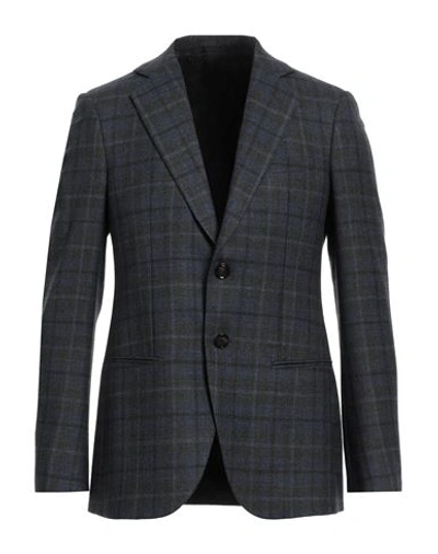 Giorgio Armani Man Suit Jacket Slate Blue Size 44 Virgin Wool