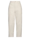 Gentryportofino Stretch Cotton Pants With Elastic Cuffs In White
