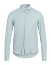 Sandro Man Shirt Sky Blue Size Xxl Viscose